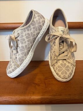 Kate Spade Neutral Vale Spade Lace-Up Sneakers